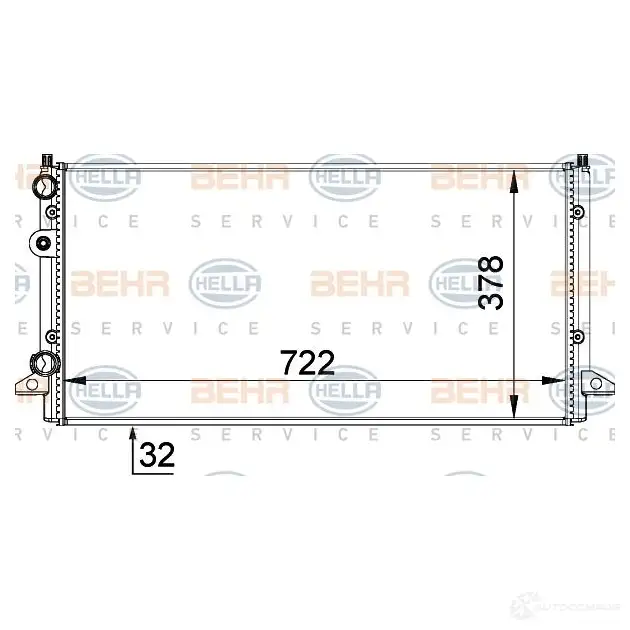 Радиатор охлаждения двигателя HELLA 8mk376717751 _BEHR HELLA SERVICE_ 45820 29VJN - Изображение 1