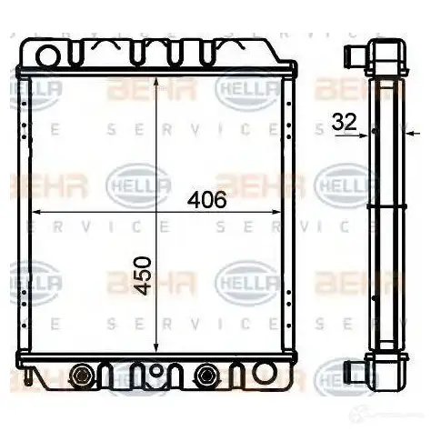 Радиатор охлаждения двигателя HELLA 79VQUH 44983 _BEHR HELLA SERVICE_ 8mk376706791