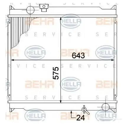Радиатор охлаждения двигателя HELLA 3DZ5J _BEHR HELLA SERVICE_ 47040 8mk376773391