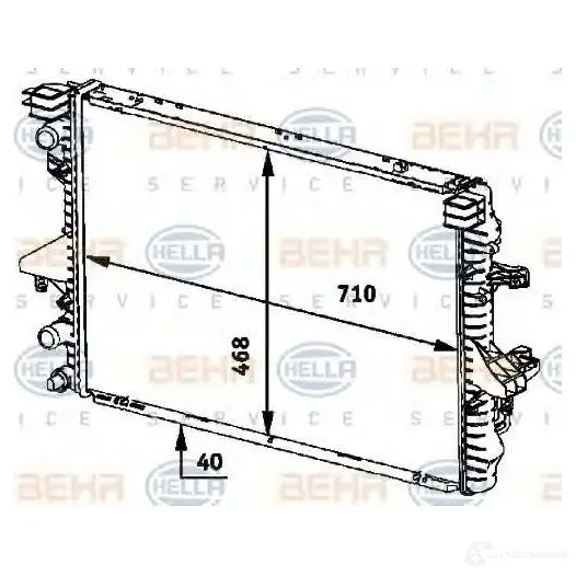 Радиатор охлаждения двигателя HELLA _BEHR HELLA SERVICE_ 662MQ 45938 8mk376719171 изображение 5