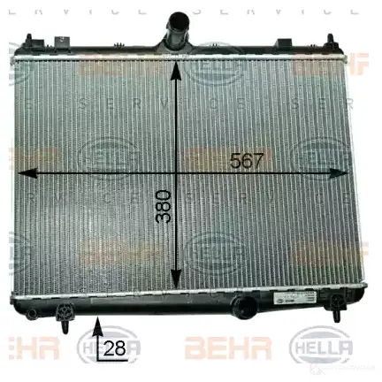 Радиатор охлаждения двигателя HELLA 8mk376910201 47299 RW6OS _BEHR HELLA SERVICE_ изображение 0
