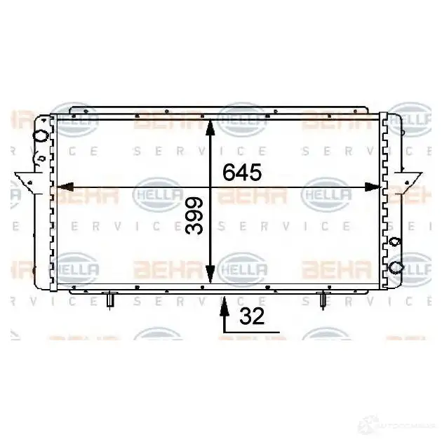 Радиатор охлаждения двигателя HELLA DTB9Z 45679 8mk376716081 _BEHR HELLA SERVICE_
