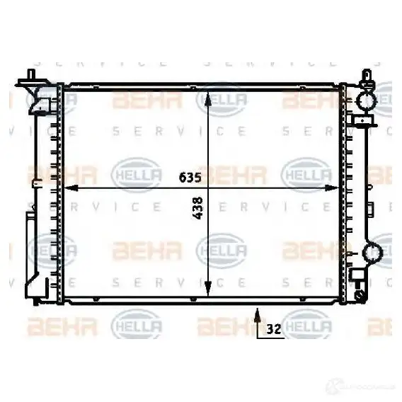 Радиатор охлаждения двигателя HELLA 8mk376719021 45923 4YHJ3 _BEHR HELLA SERVICE_ изображение 0