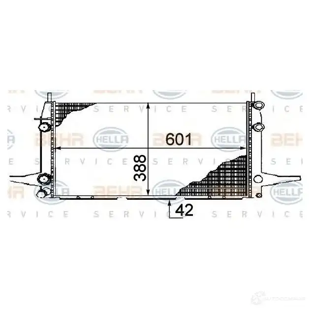 Радиатор охлаждения двигателя HELLA 8mk376710431 45206 JE7EC8 _BEHR HELLA SERVICE_