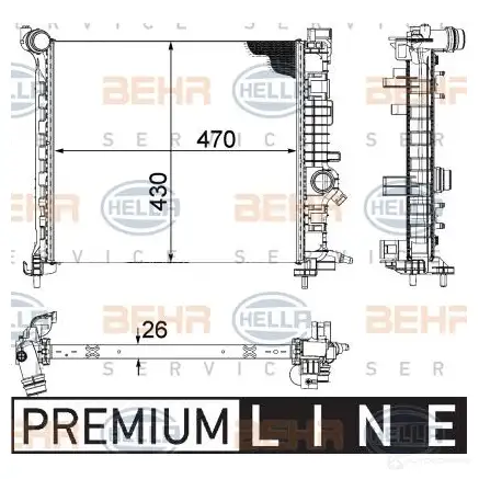 Радиатор охлаждения двигателя HELLA 8mk376756461 _BEHR HELLA SERVICE_ 5025BZC 46618