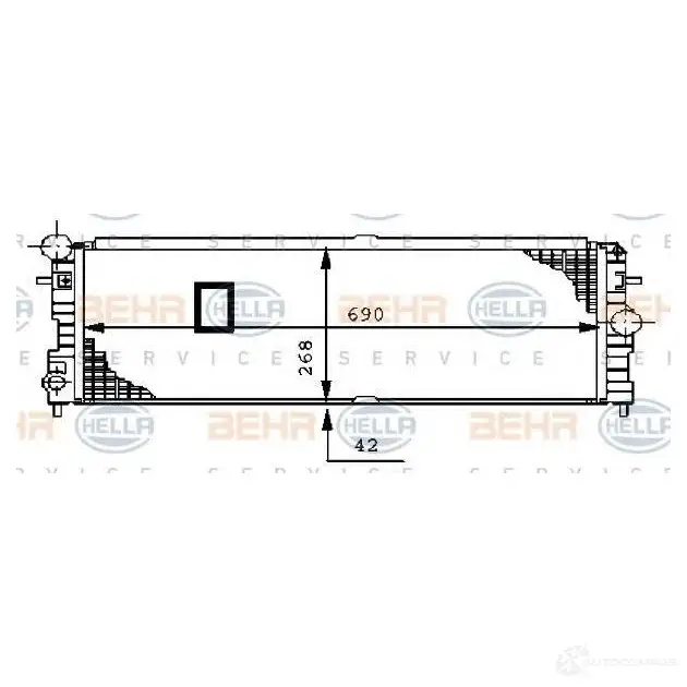 Радиатор охлаждения двигателя HELLA 3OVHP9 45297 _BEHR HELLA SERVICE_ 8mk376711741