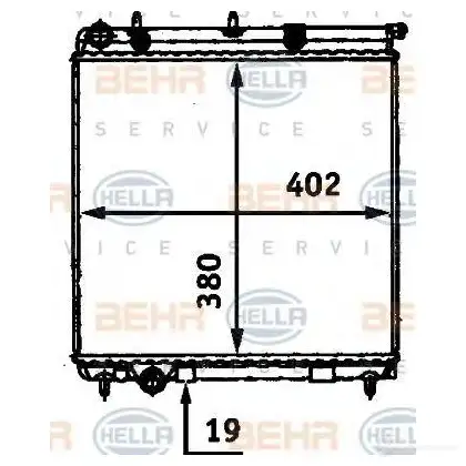 Радиатор охлаждения двигателя HELLA _BEHR HELLA SERVICE_ 8mk376718631 WPXUE 45898 изображение 0