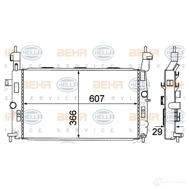 Радиатор охлаждения двигателя HELLA 46990 2G3VA84 _BEHR HELLA SERVICE_ 8mk376771221 - Изображение 1