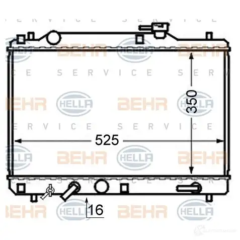 Радиатор охлаждения двигателя HELLA 8mk376724701 KTXQBNK _BEHR HELLA SERVICE_ 46239 изображение 0