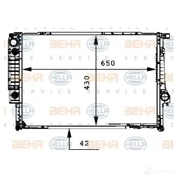 Радиатор охлаждения двигателя HELLA _BEHR HELLA SERVICE_ 45312 BQWU9 8mk376712131