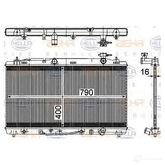 Радиатор охлаждения двигателя HELLA _BEHR HELLA SERVICE_ 46835 8mk376764781 3AY27