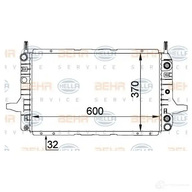 Радиатор охлаждения двигателя HELLA 45041 WO2VN4 8mk376707681 _BEHR HELLA SERVICE_