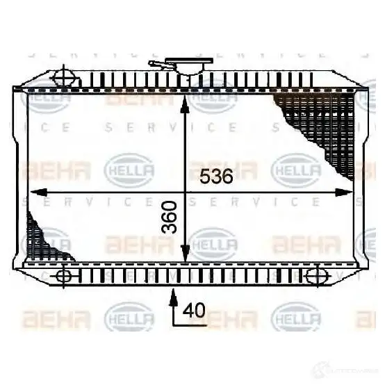 Радиатор охлаждения двигателя HELLA L8ARI _BEHR HELLA SERVICE_ 8mk376706011 44929