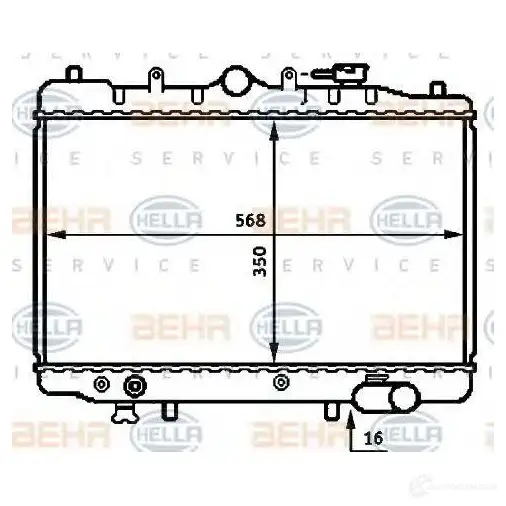 Радиатор охлаждения двигателя HELLA 45017 _BEHR HELLA SERVICE_ ZK5KP 8mk376707451