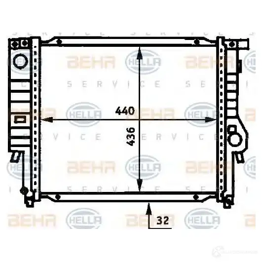 Радиатор охлаждения двигателя HELLA _BEHR HELLA SERVICE_ 8mk376713271 45438 0PWD04