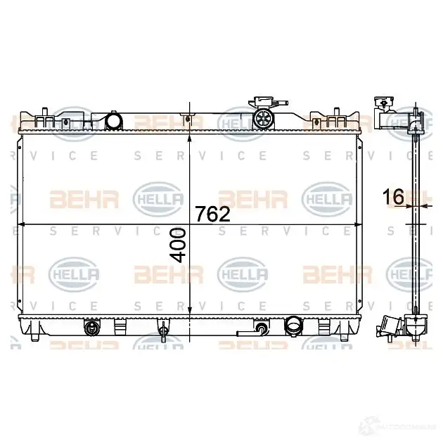 Радиатор охлаждения двигателя HELLA _BEHR HELLA SERVICE_ C7K1Y 46226 8mk376724571 изображение 0