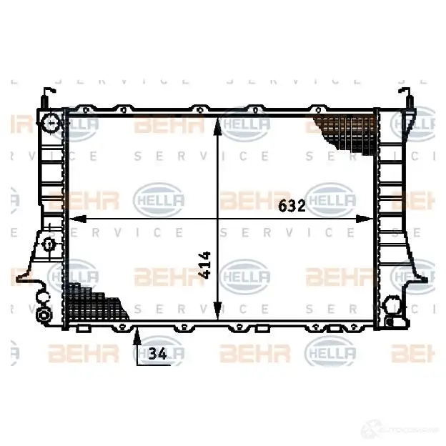 Радиатор охлаждения двигателя HELLA DFGCYM 8mk376719351 45956 _BEHR HELLA SERVICE_