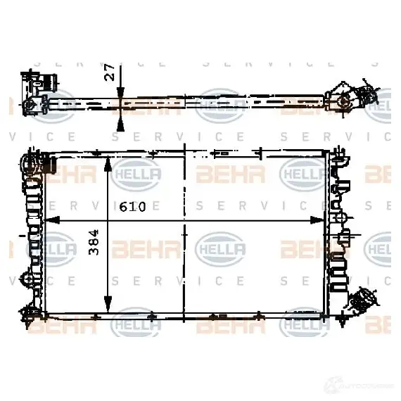 Радиатор охлаждения двигателя HELLA CVHSIX 45787 _BEHR HELLA SERVICE_ 8mk376717481 - Изображение 1