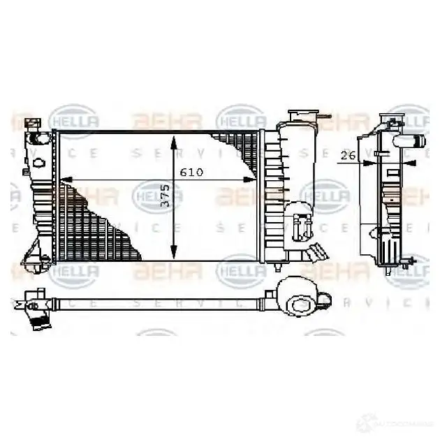 Радиатор охлаждения двигателя HELLA 45183 8mk376710241 _BEHR HELLA SERVICE_ WDT5Q