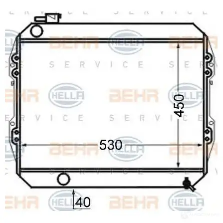 Радиатор охлаждения двигателя HELLA _BEHR HELLA SERVICE_ 2PCPXU 8mk376726651 46262
