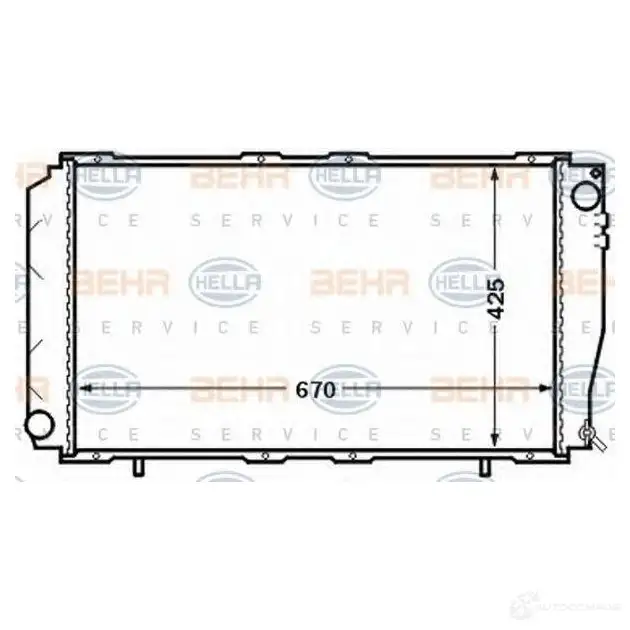 Радиатор охлаждения двигателя HELLA K7WFY3 8mk376772601 47028 _BEHR HELLA SERVICE_ изображение 0