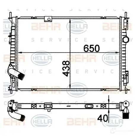 Радиатор охлаждения двигателя HELLA 47275 EU4JA3S _BEHR HELLA SERVICE_ 8mk376901424