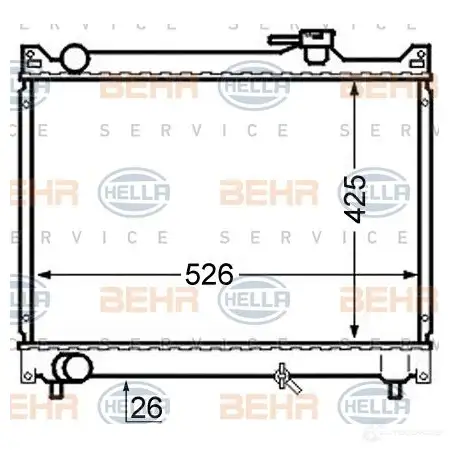 Радиатор охлаждения двигателя HELLA 8mk376724661 46235 _BEHR HELLA SERVICE_ V19ZZX - Изображение 1