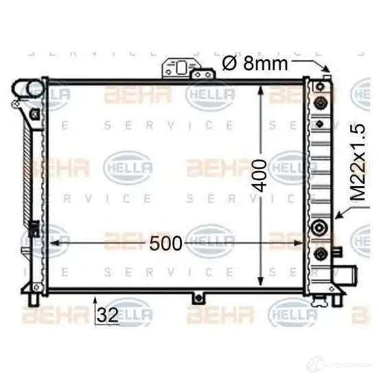 Радиатор охлаждения двигателя HELLA 44910 8mk376705611 4LX19DZ _BEHR HELLA SERVICE_