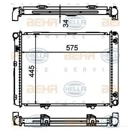 Радиатор охлаждения двигателя HELLA _BEHR HELLA SERVICE_ 8mk376769701 46952 EJ9ZY0R изображение 0