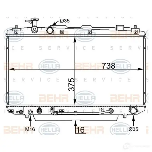 Радиатор охлаждения двигателя HELLA 8mk376775724 1424737348 4045621524227 2 C63XT7