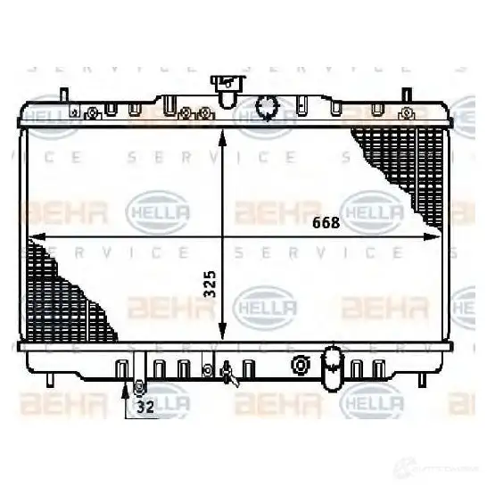 Радиатор охлаждения двигателя HELLA 8mk376708571 TLR917 45107 _BEHR HELLA SERVICE_ изображение 0