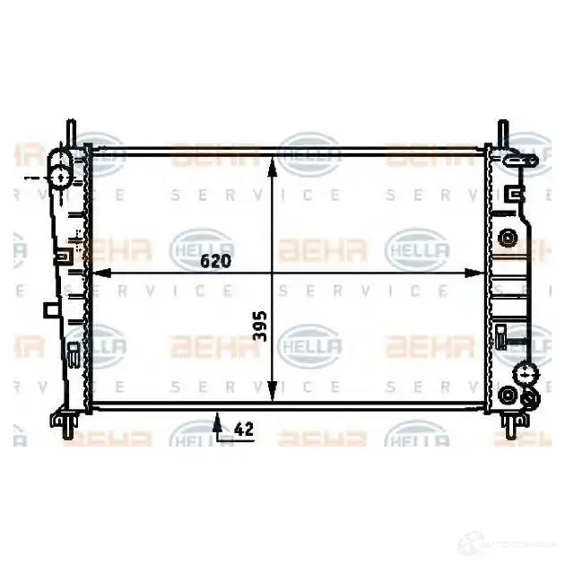 Радиатор охлаждения двигателя HELLA 8mk376717111 SRBSIM 45753 _BEHR HELLA SERVICE_