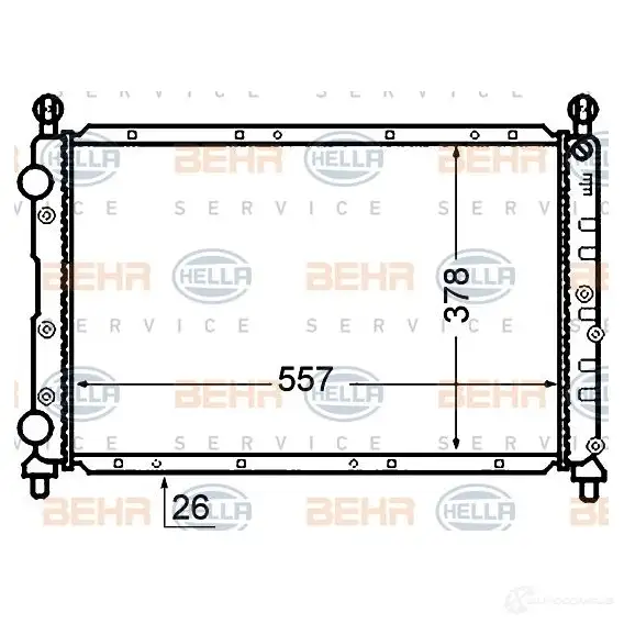 Радиатор охлаждения двигателя HELLA 8mk376766101 _BEHR HELLA SERVICE_ XXBYVH 46856