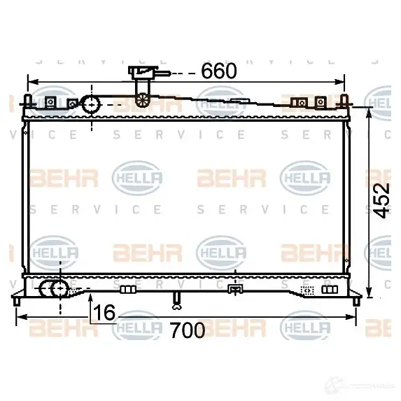 Радиатор охлаждения двигателя HELLA _BEHR HELLA SERVICE_ 8mk376750261 NA933 46435