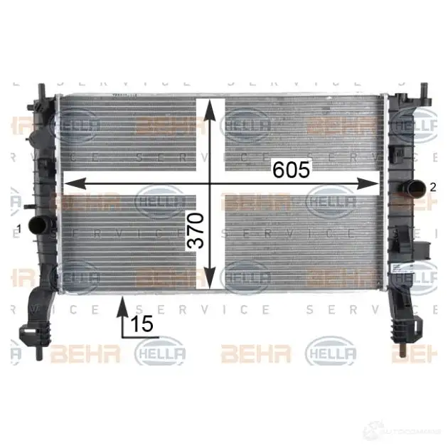 Радиатор охлаждения двигателя HELLA 8mk376910284 47308 _BEHR HELLA SERVICE_ 8ULIVRH - Изображение 1
