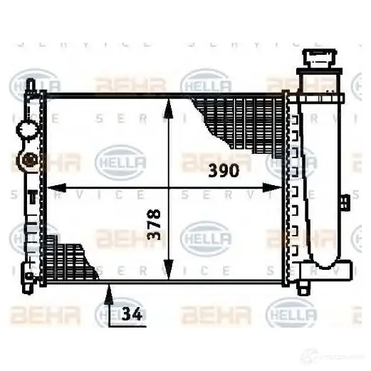 Радиатор охлаждения двигателя HELLA 45980 8mk376719581 8ROU8Z _BEHR HELLA SERVICE_
