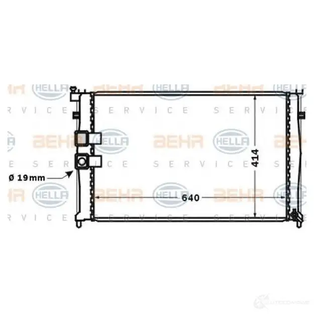 Радиатор охлаждения двигателя HELLA _BEHR HELLA SERVICE_ 46998 6QYFTQ 8mk376771431