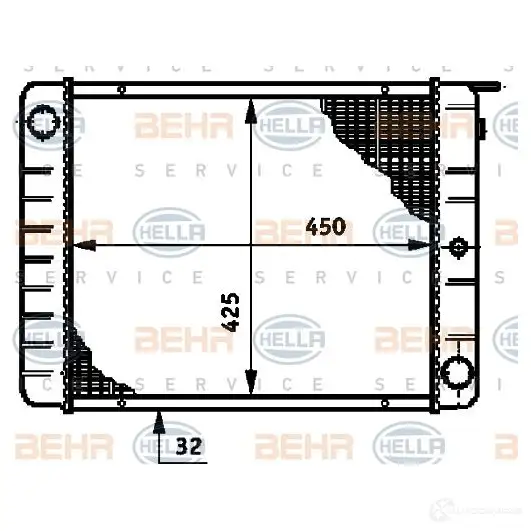 Радиатор охлаждения двигателя HELLA 8WKJOX 46072 8mk376720681 _BEHR HELLA SERVICE_ изображение 0