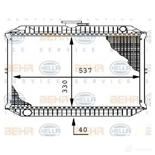 Радиатор охлаждения двигателя HELLA _BEHR HELLA SERVICE_ 44934 CZA361W 8mk376706251