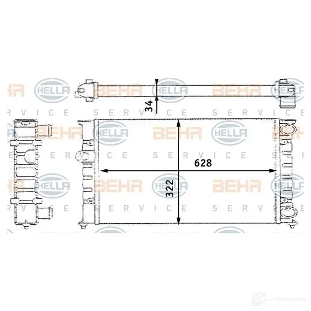 Радиатор охлаждения двигателя HELLA Z3284U 8mk376713424 45461 _BEHR HELLA SERVICE_ изображение 0