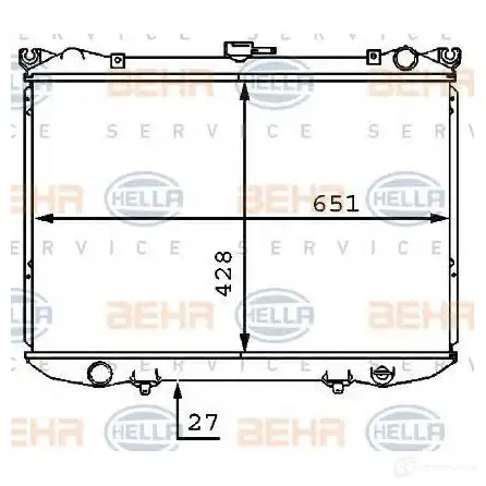 Радиатор охлаждения двигателя HELLA _BEHR HELLA SERVICE_ PGLMRYV 45025 8mk376707521