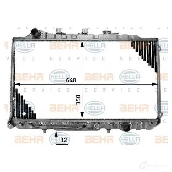 Радиатор охлаждения двигателя HELLA 45054 _BEHR HELLA SERVICE_ 8mk376708021 2E2HCS8