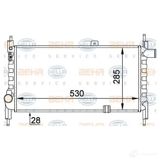 Радиатор охлаждения двигателя HELLA 45529 65N80 _BEHR HELLA SERVICE_ 8mk376714281