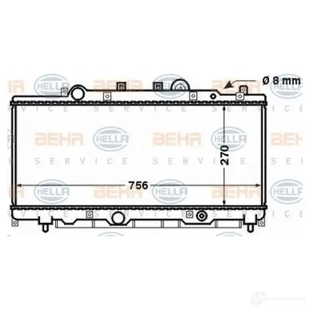 Радиатор охлаждения двигателя HELLA 46906 EAB3P6 8mk376767521 _BEHR HELLA SERVICE_