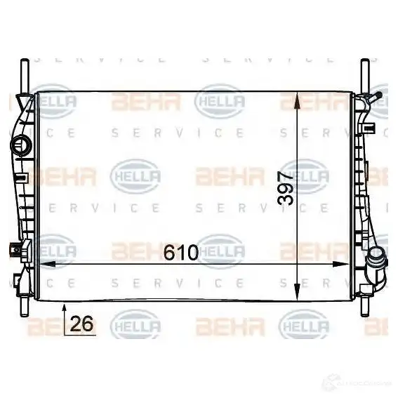 Радиатор охлаждения двигателя HELLA 8mk376764161 46805 _BEHR HELLA SERVICE_ AL58865 изображение 0