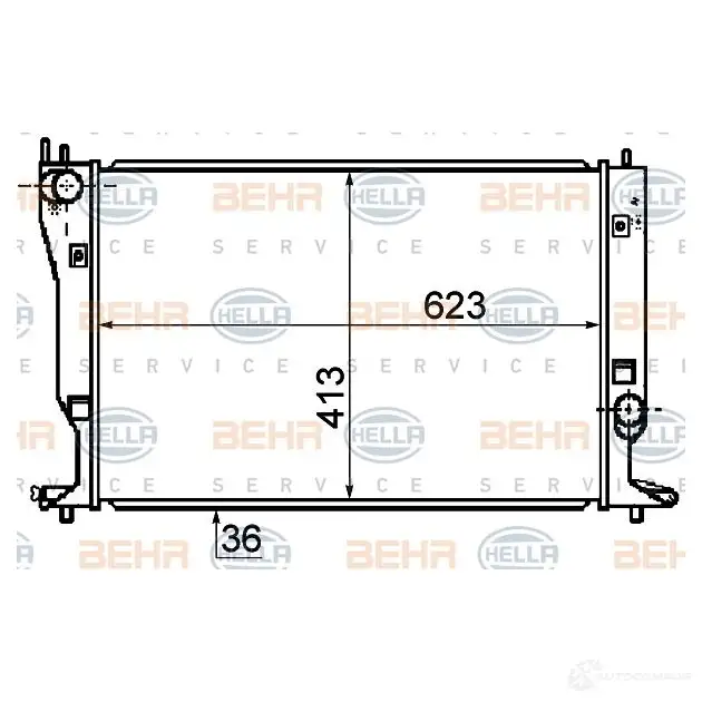 Радиатор охлаждения двигателя HELLA 8mk376753751 46483 _BEHR HELLA SERVICE_ 5MUPP