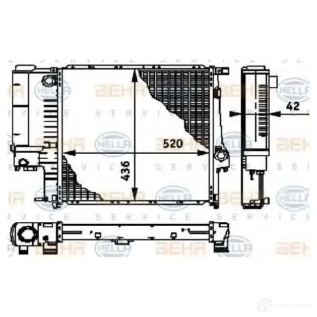 Радиатор охлаждения двигателя HELLA 8mk376713244 _BEHR HELLA SERVICE_ XCQ7YDL 45435