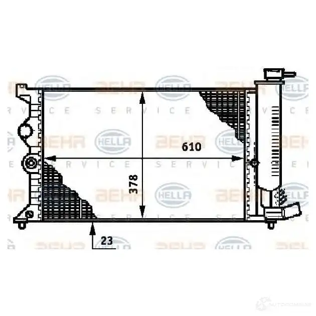Радиатор охлаждения двигателя HELLA 8mk376719421 45963 FURWI _BEHR HELLA SERVICE_