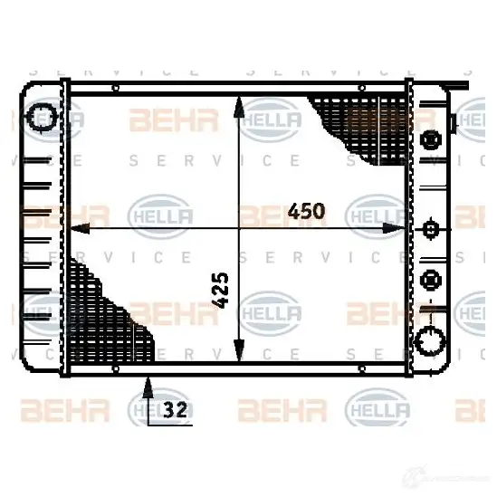 Радиатор охлаждения двигателя HELLA VFLAJ 8mk376720691 46073 _BEHR HELLA SERVICE_