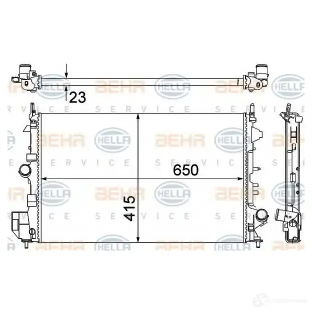 Радиатор охлаждения двигателя HELLA 44792 QP3VN 8mk376700264 _BEHR HELLA SERVICE_ изображение 5